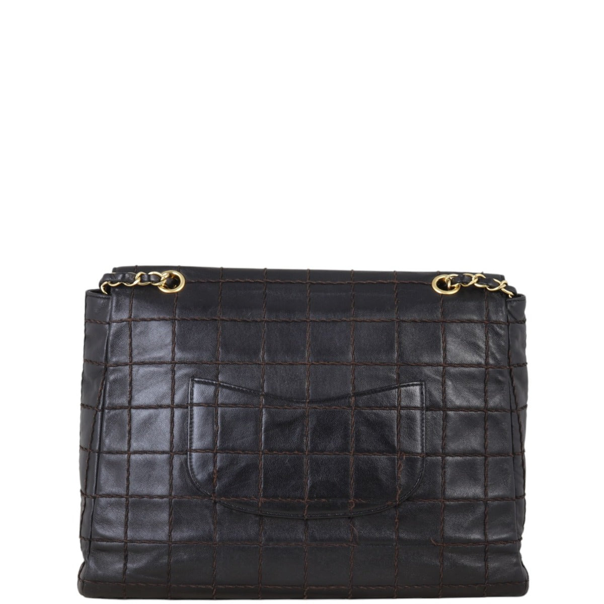 Chanel Chocolate Bar Bag Black Flap Handbag