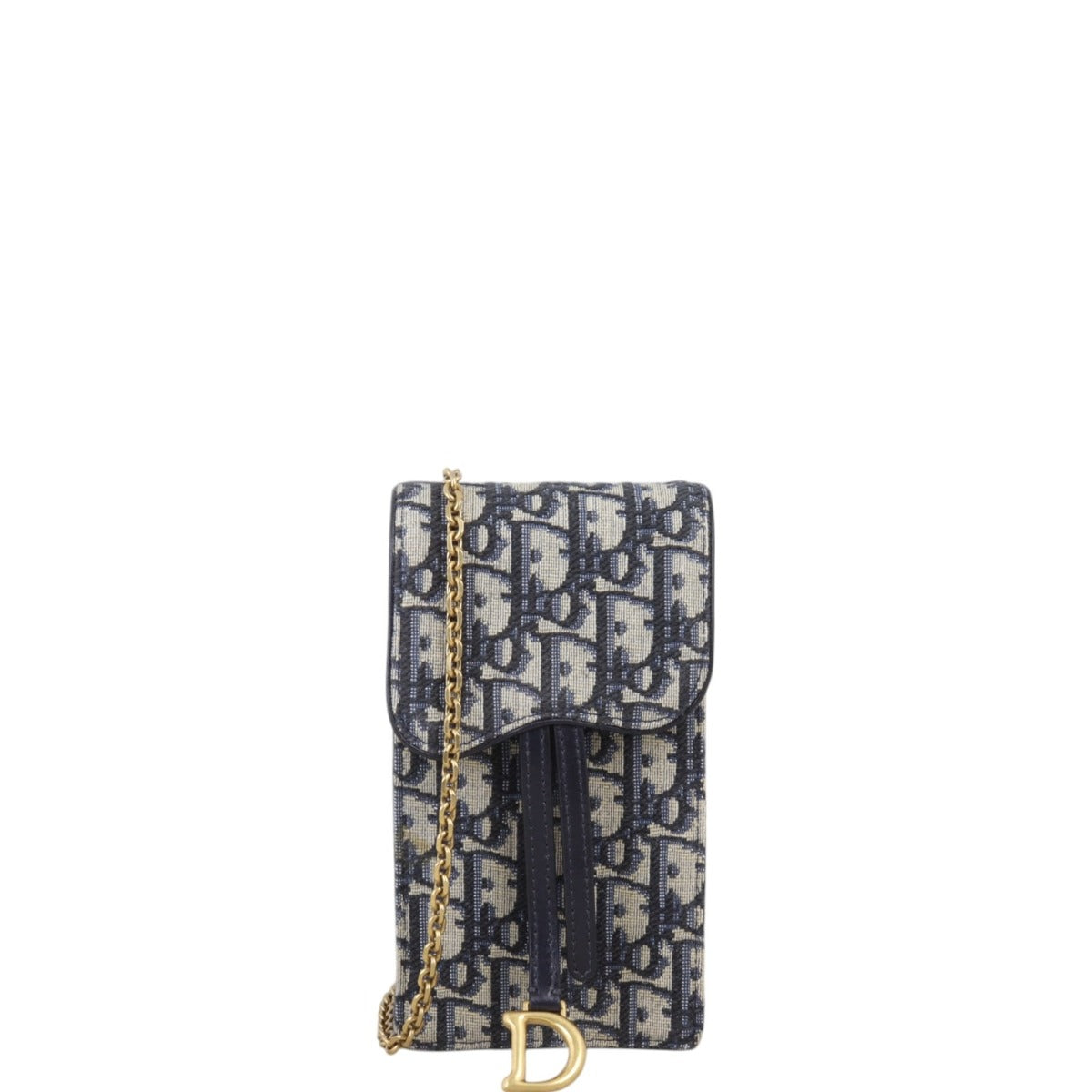 Dior Crossbody Bag Vertical Saddle Pouch Oblique Canvas Shoulder Bag