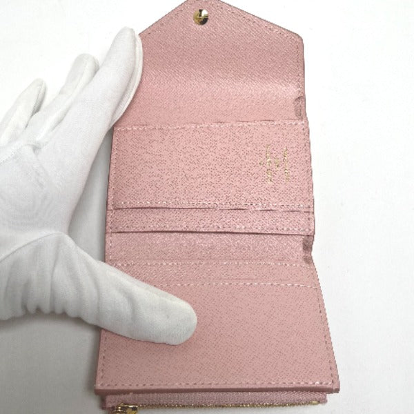 Louis Vuitton Tri-fold N60168 Damier Audrose Coin Canvas Wallet Case