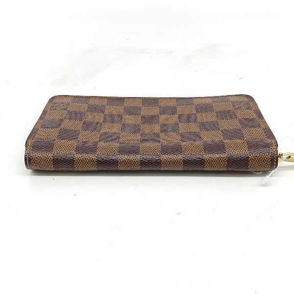Louis Vuitton Long Purse N41661 Damier Zip Canvas Brown Wallet Case 0