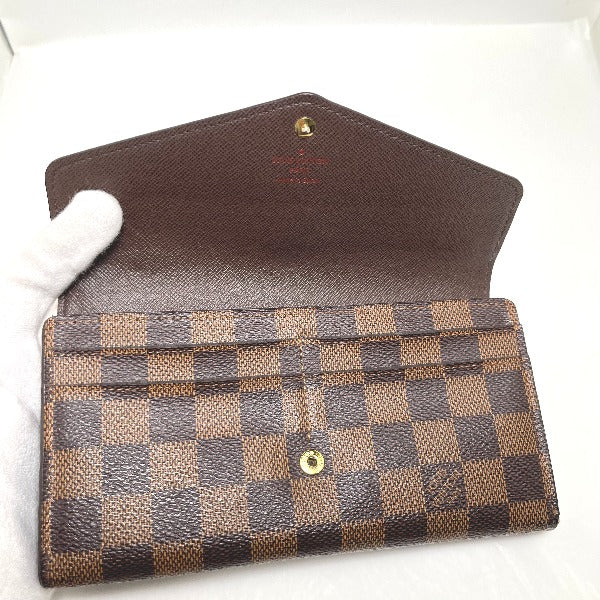 Louis Vuitton Long Purse N63209 Damier Ebene Canvas Wallet Case