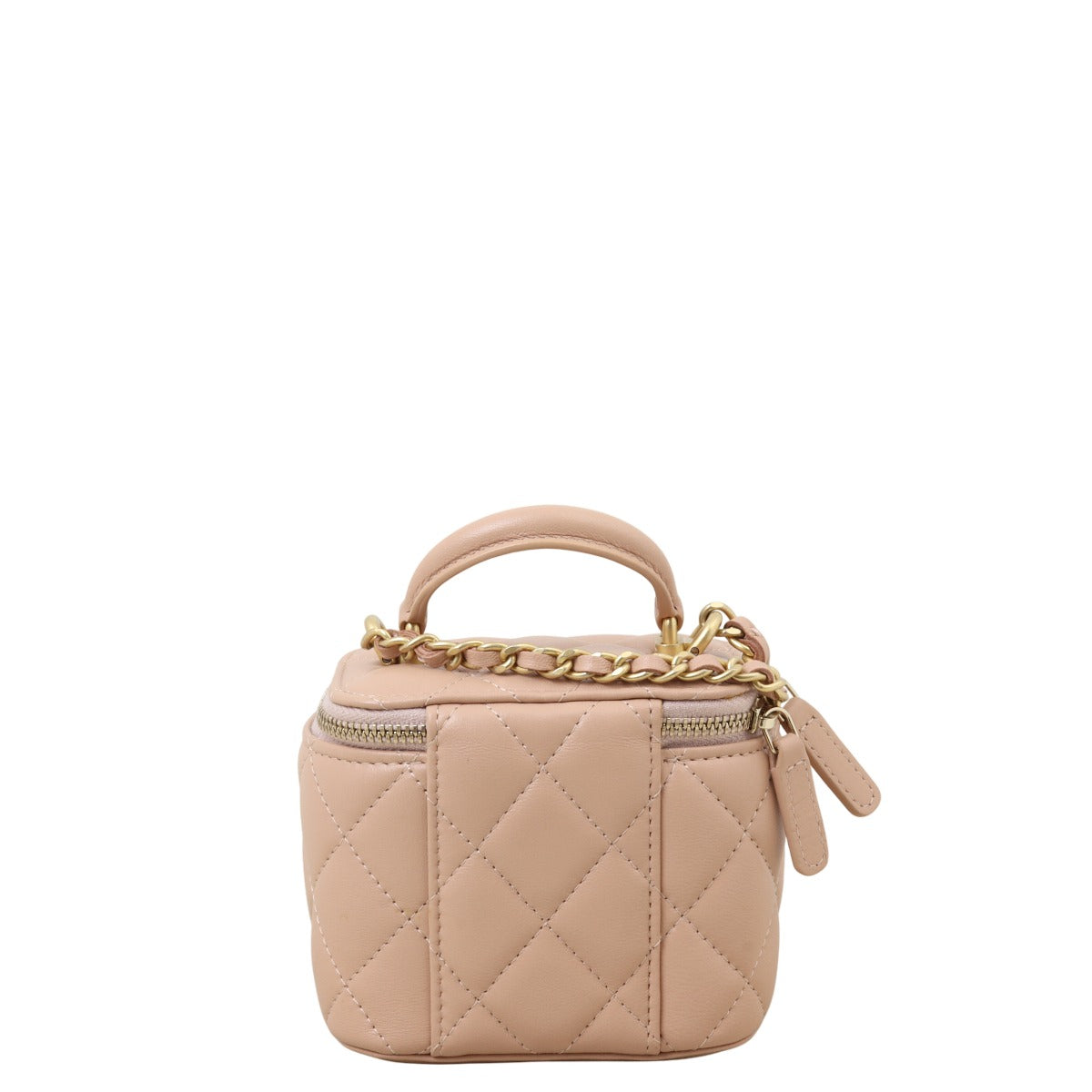 Chanel Top Handle Vanity Case Bag Quilted Mini Crossbody Bag