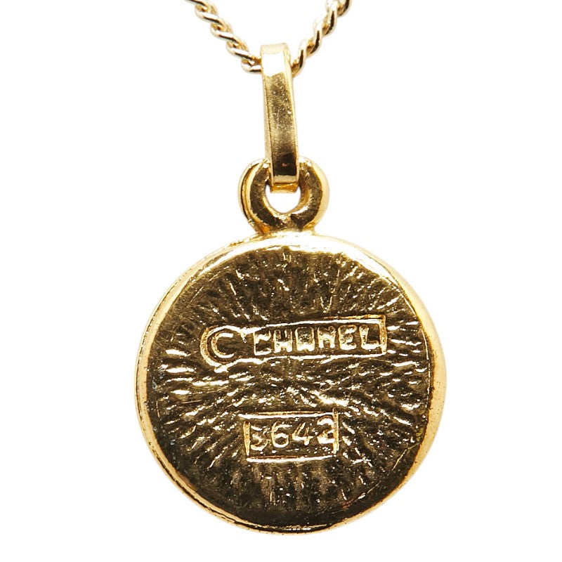 Chanel Coco Mark Round Stone Necklace Bag