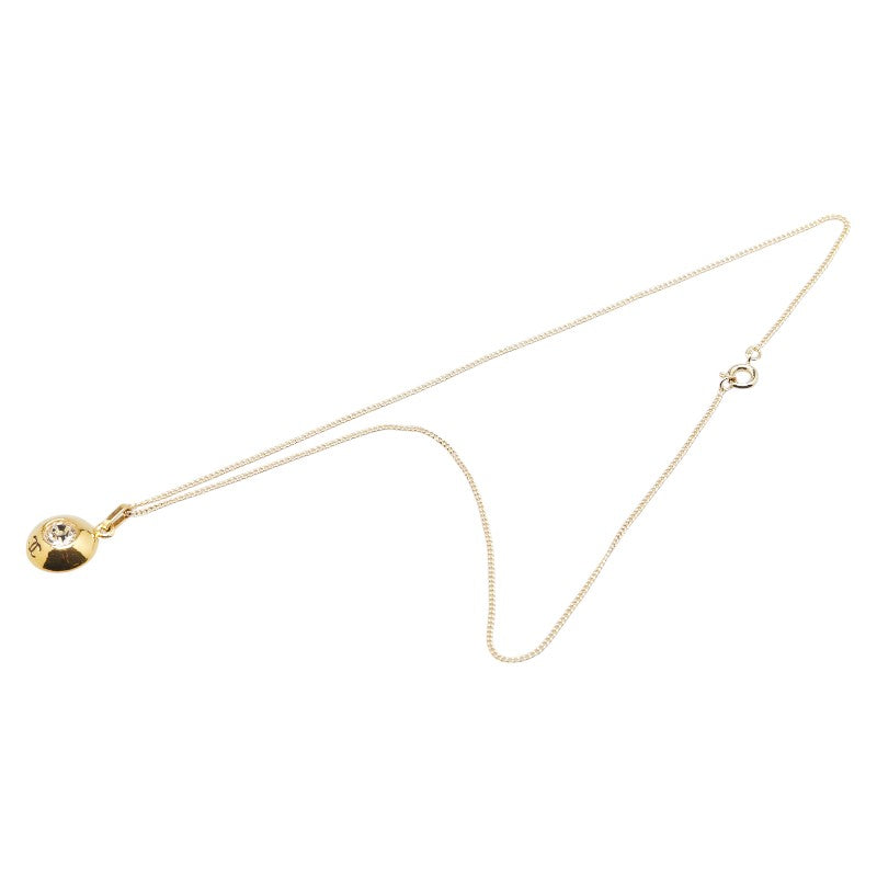 Chanel Coco Mark Round Stone Necklace