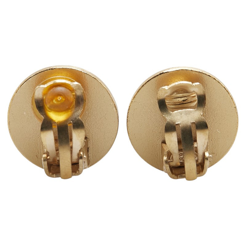 Chanel Coco Mark Round Earrings
