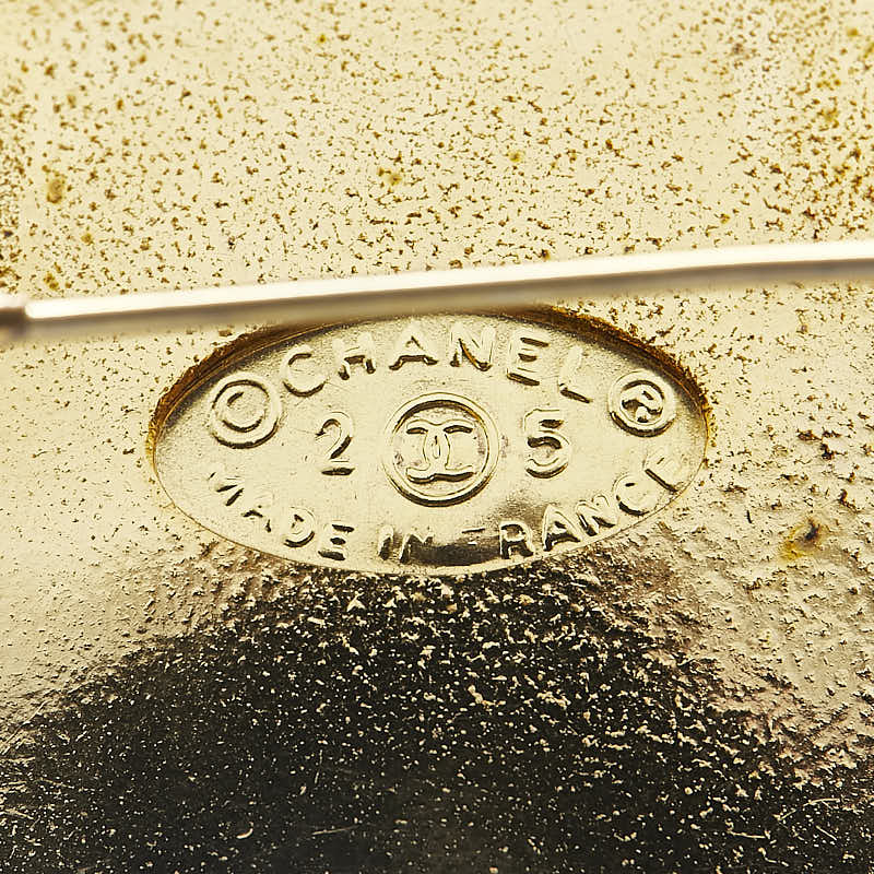 Chanel Gold Plated Coco Mark Matelasse Brooch Bag