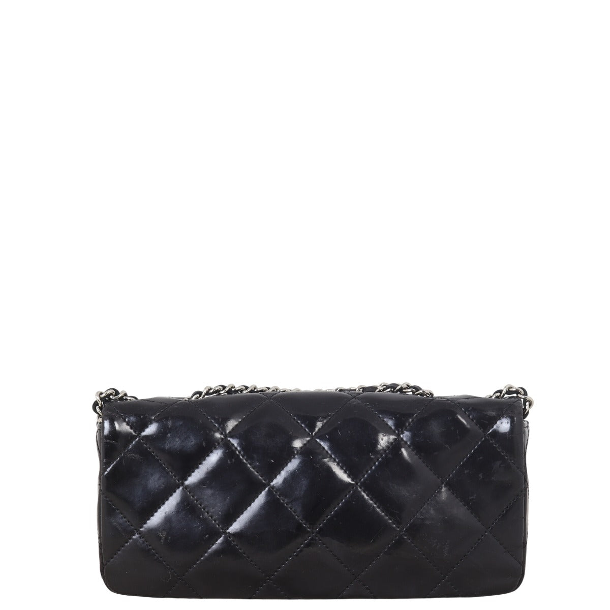 Chanel 2.55 Reissue East West Bag Patent Quilted Black Crossbody Bag