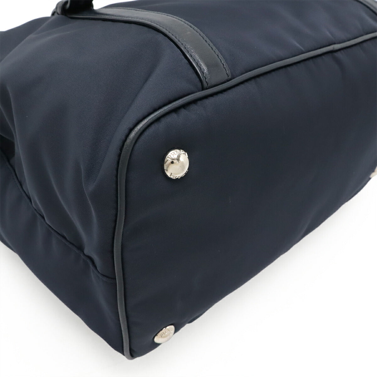 Prada 2Way Handbag Leather Nylon Travel Bag Leather 2Way Handbag