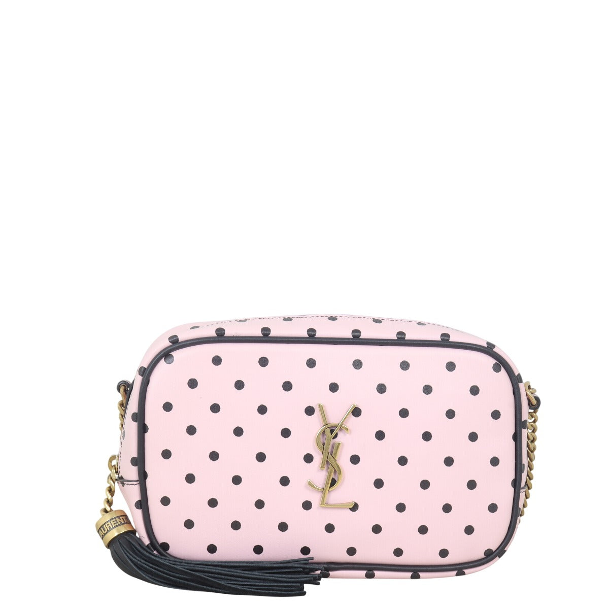 YSL Saint Laurent Lou Camera Bag Polka Dot Mini Crossbody Bag