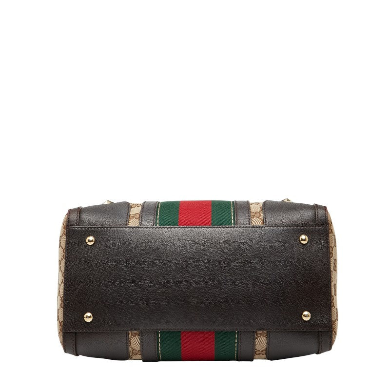 Gucci Webbee 2Way Bag Canvas Travel Bag