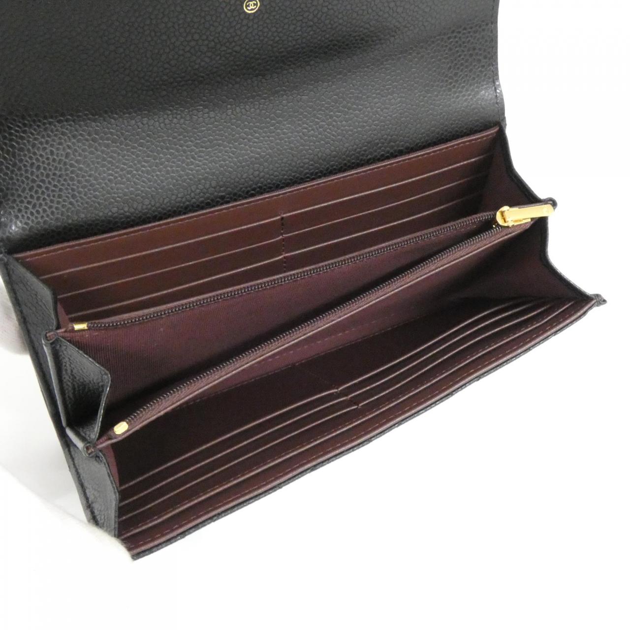 Chanel Timeless Classic Caviar Skin Long Wallet