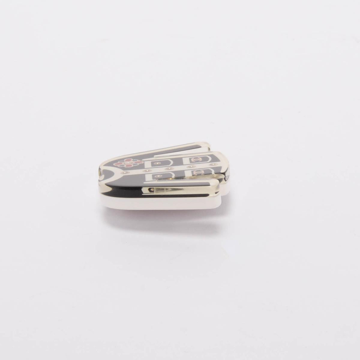 Chanel Black Resin CC Jacket Brooch