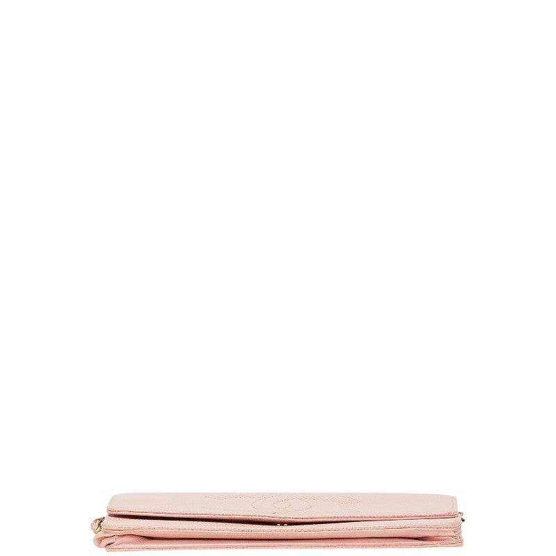 Chanel Coco Mark Caviar Chain Shoulder Wallet