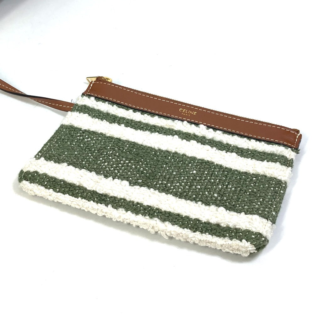 Kz Calfskin, Textile Multicolor Border (Sez) Striped Bucket Bucket Bag
