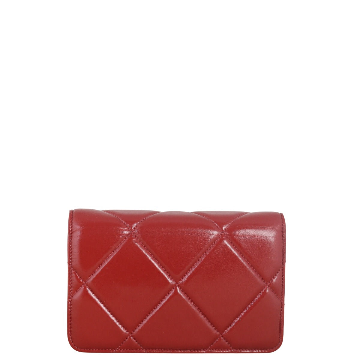 Chanel CC Wallet on Handbag Quilted Red Crossbody Bag