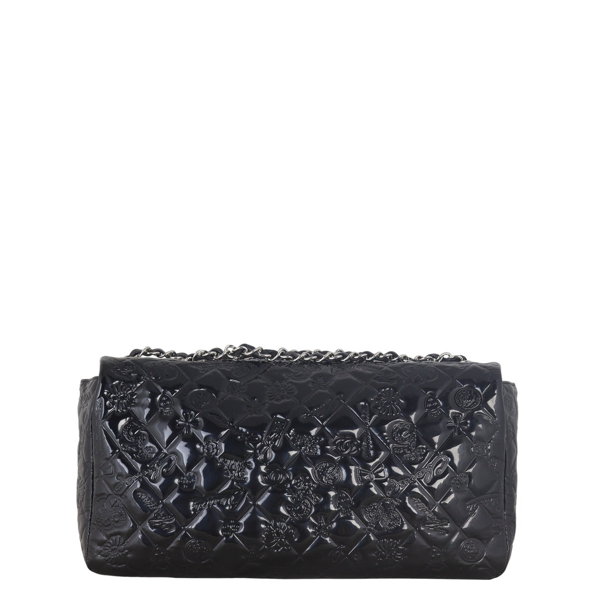 Chanel Lucky Charm Single Bag Patent Quilted Black Shoulder Bag