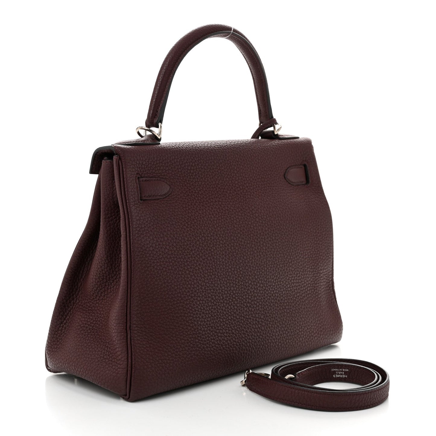 Hermes Togo Kelly Retourne Rouge Handbag Travel Bag