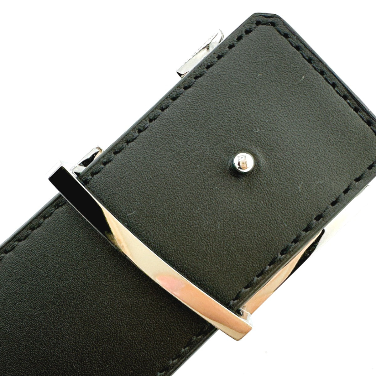 Louis Vuitton M9821 reverse Saintur Initial 44 Monogram Calfskin Brown Belt