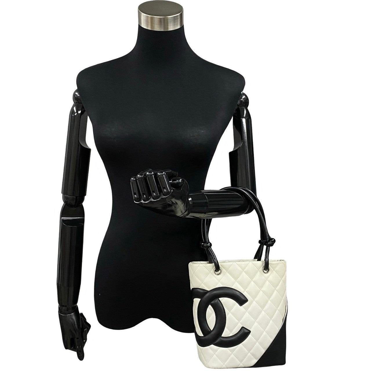 Chanel Cambon Black Small Leather Handbag