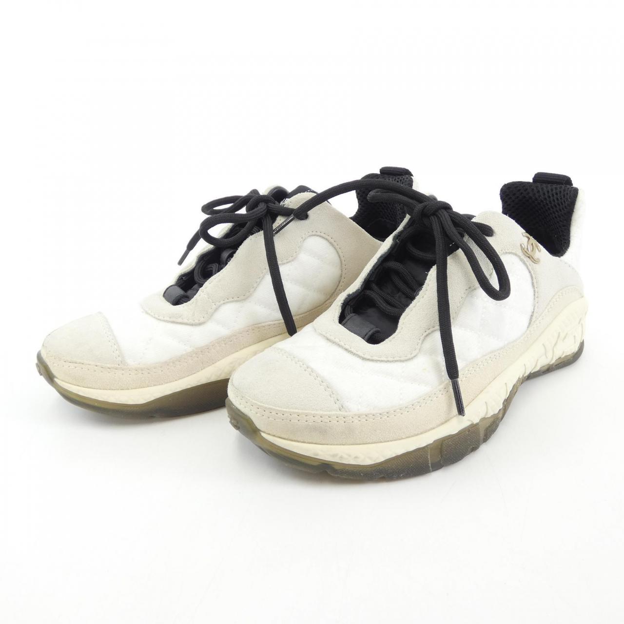 Chanel G38290Y55656 Mesh Suede Sneakers for Women