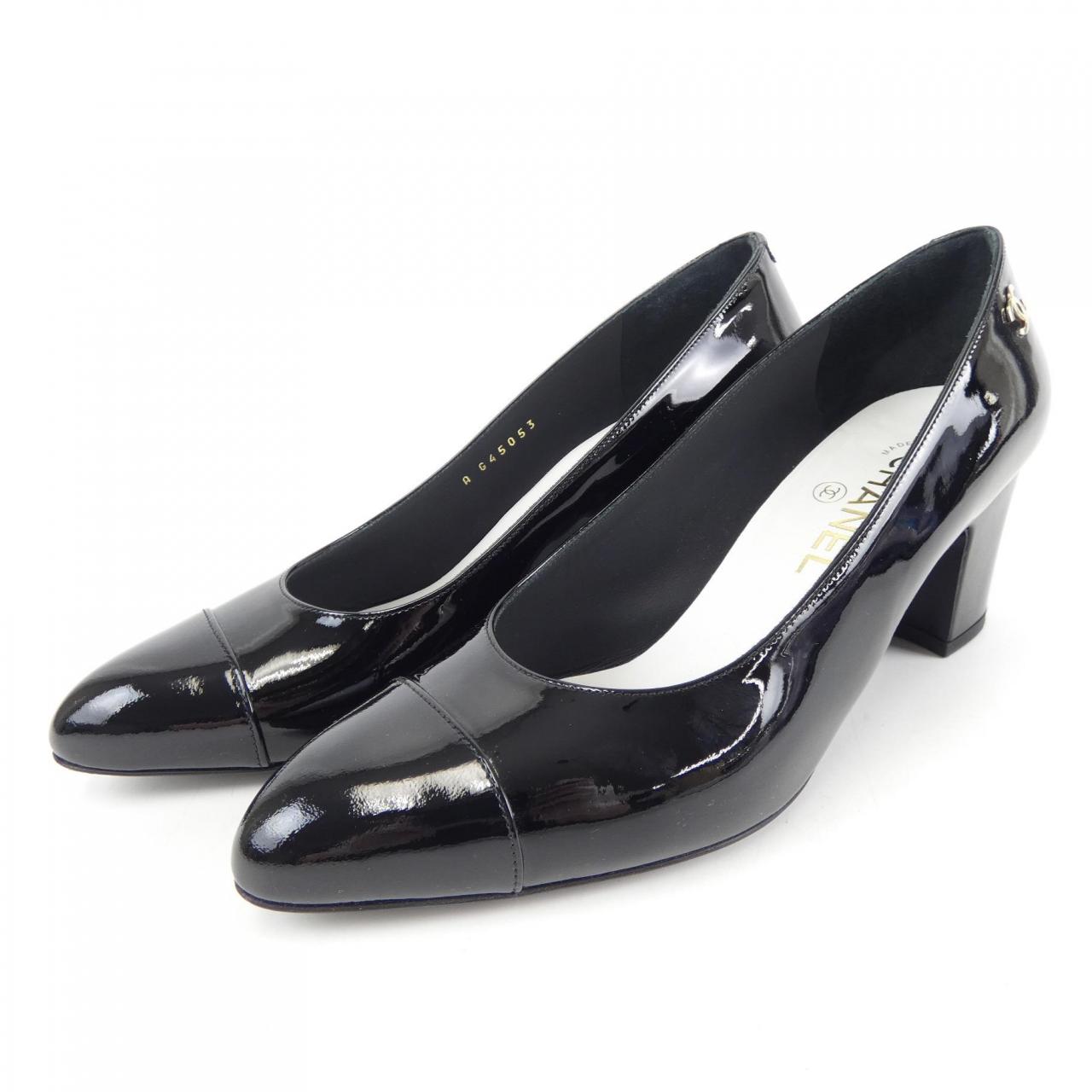 Chanel G45053B13339 Patent Calfskin Pumps Bag