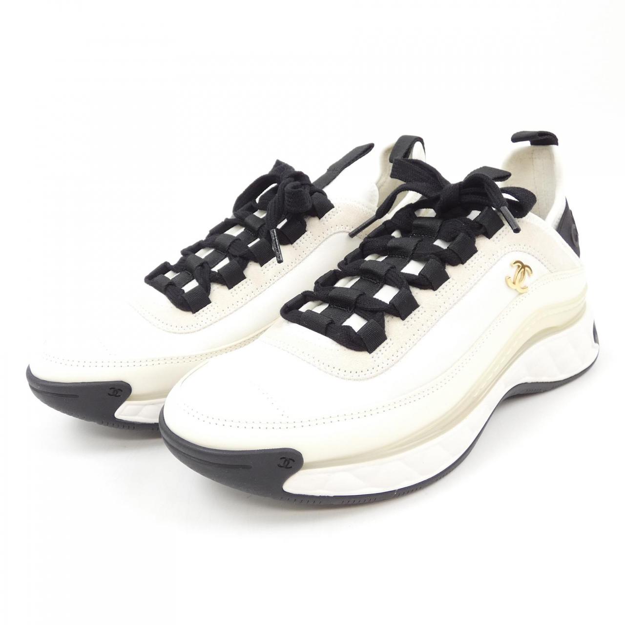 Chanel G35617Y53646 Fabric Calfskin Sneaker for Women