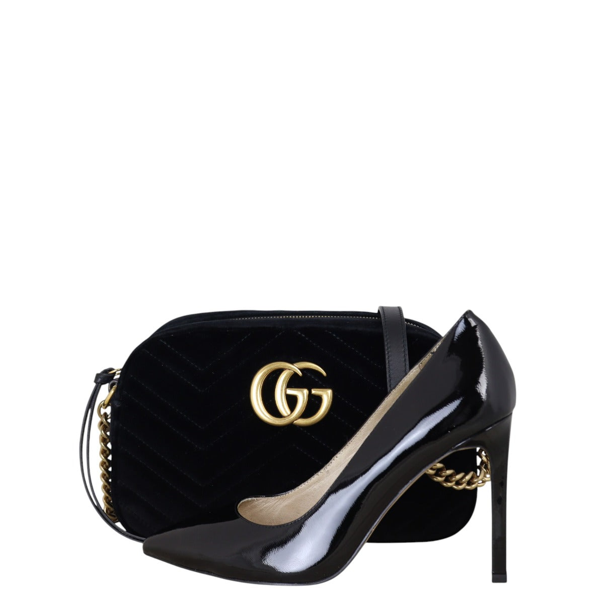 Gucci GG Marmont Velvet Small Camera Bag