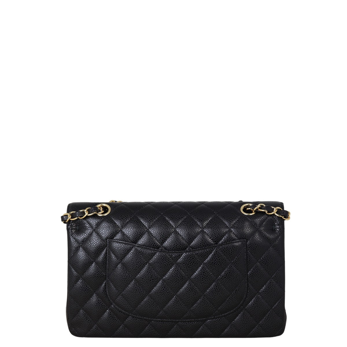 Chanel Classic Double Flap Caviar Handbag Quilted Black Shoulder Bag Medium 23092025