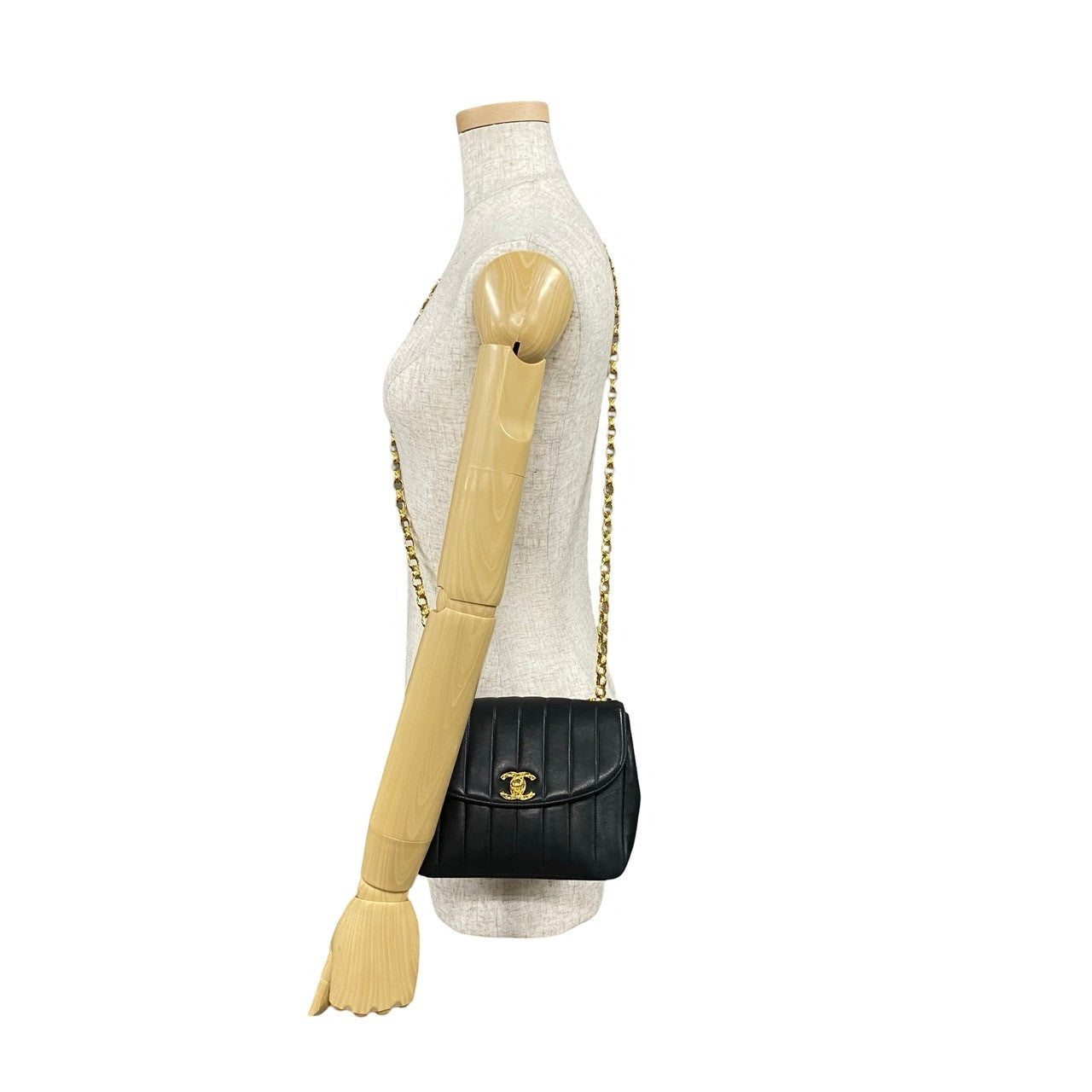 Chanel lambskin Mademoiselle Black Shoulder Bag