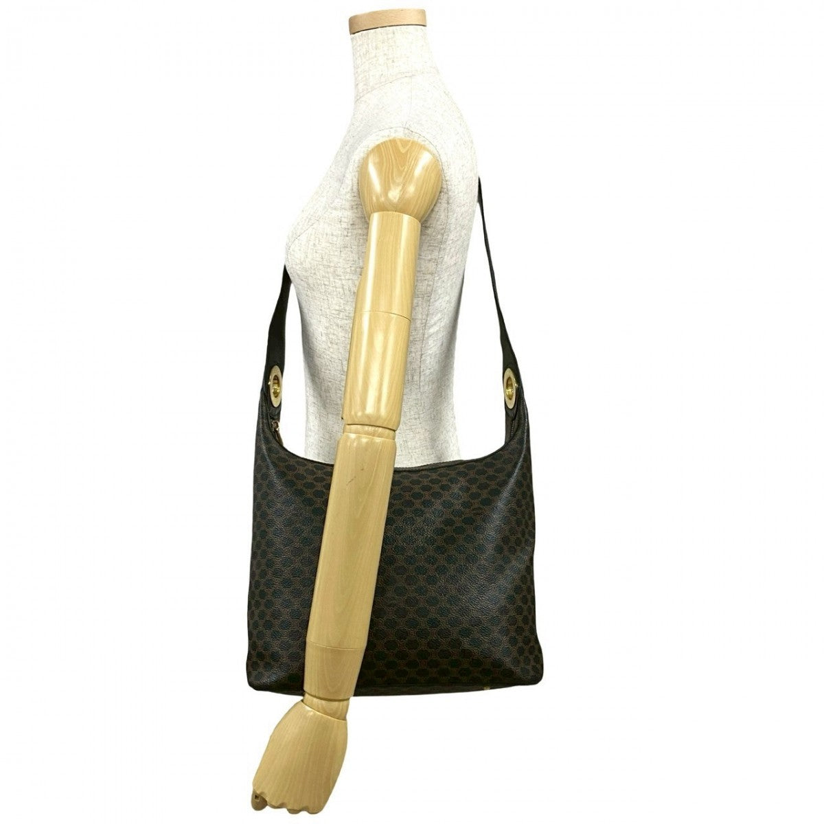 Shoulder Bag , Pvc Macadam Blazon Triomphe Leather Black