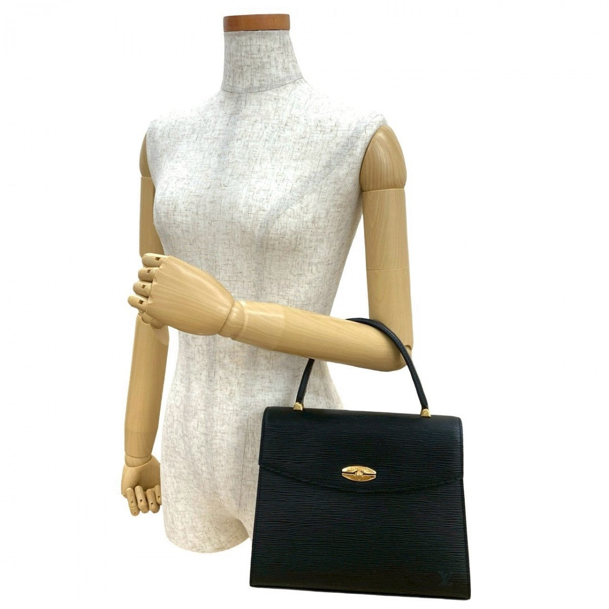 Louis Vuitton M52372 Epi Malesherbes Leather Black Handbag