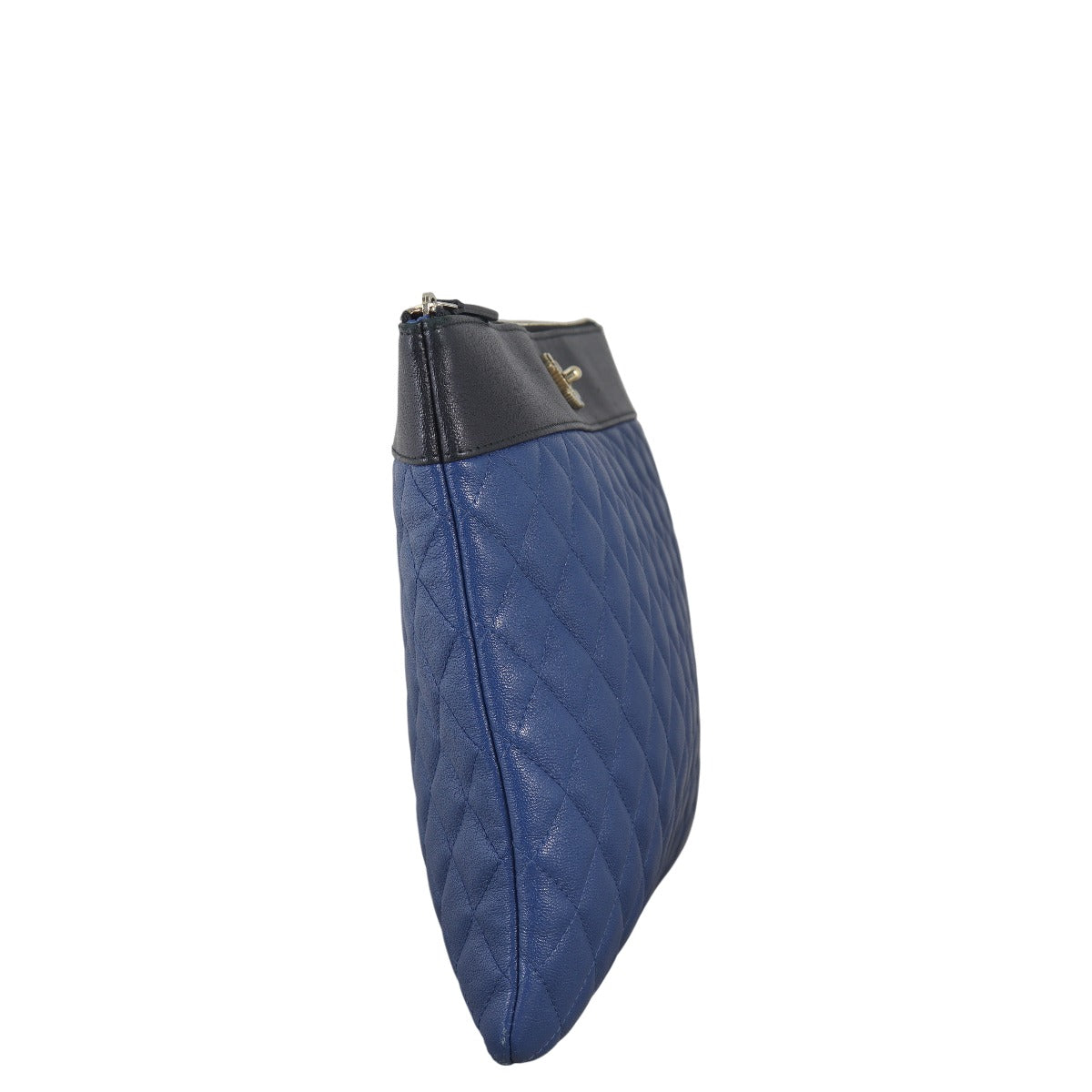 Chanel Mademoiselle O-Case Handbag Quilted Blue