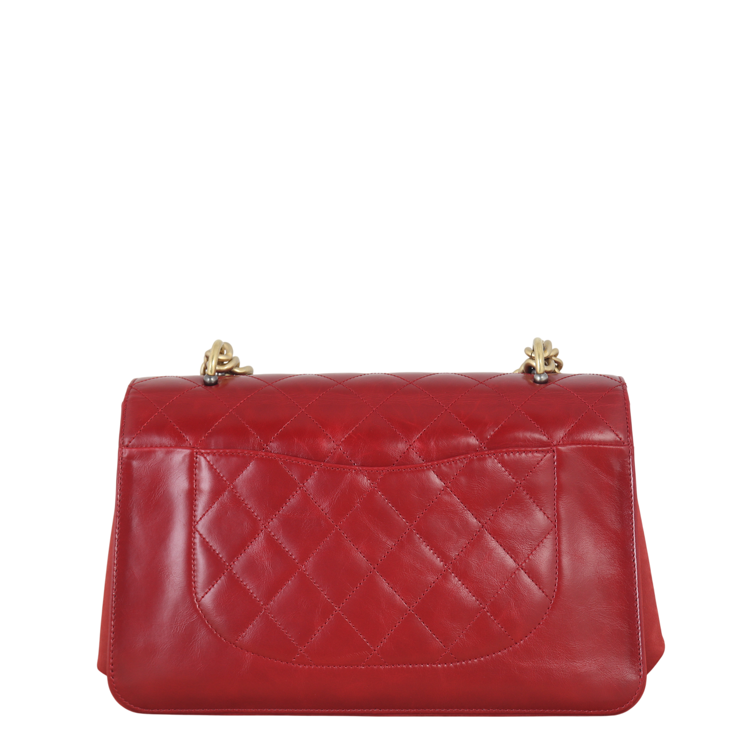 Chanel Paris-Cosmopolite Straight-Lined Bag Quilted Red Shoulder Bag