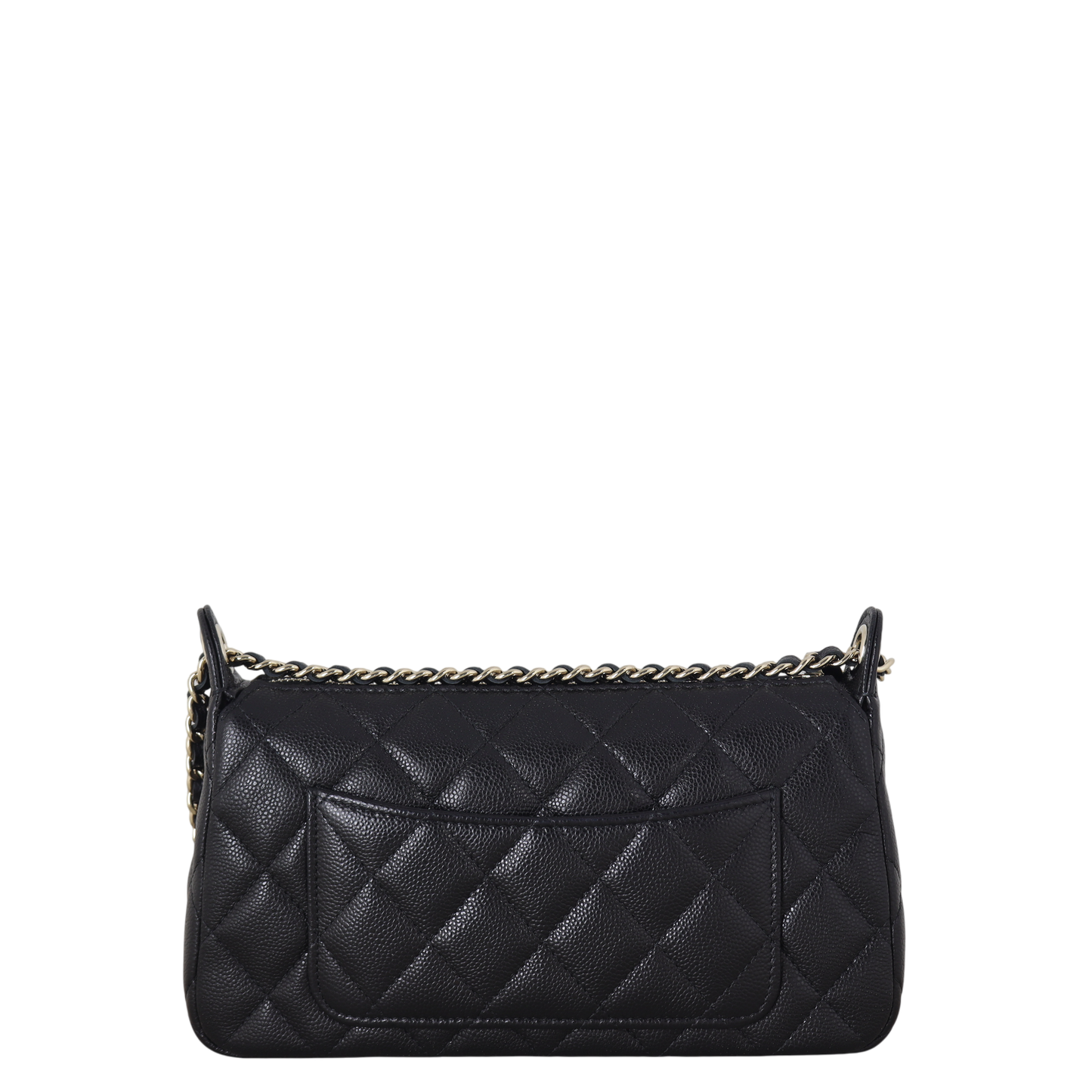 Chanel CC Zip Clutch on Chain Quilted Black Crossbody Bag