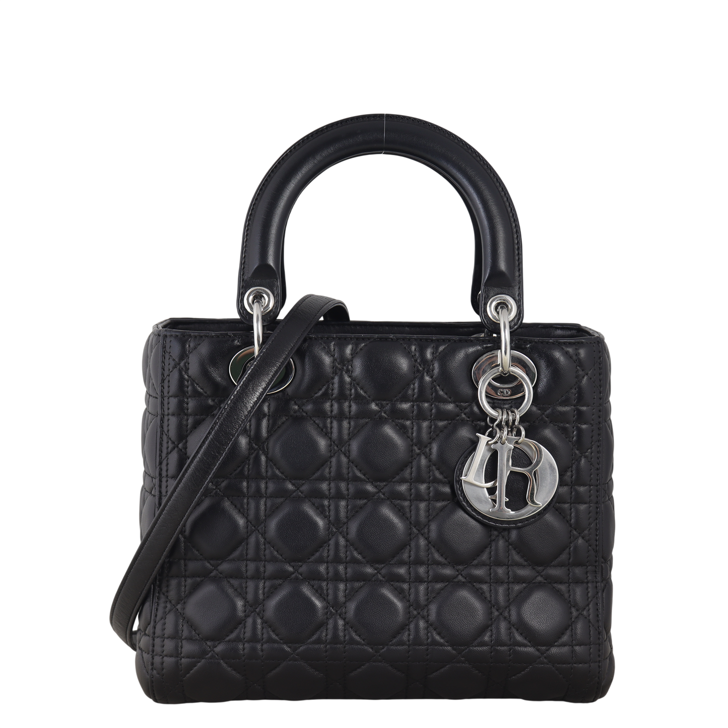 Dior Crossbody Bag Lady 37 Black Medium Shoulder Bag