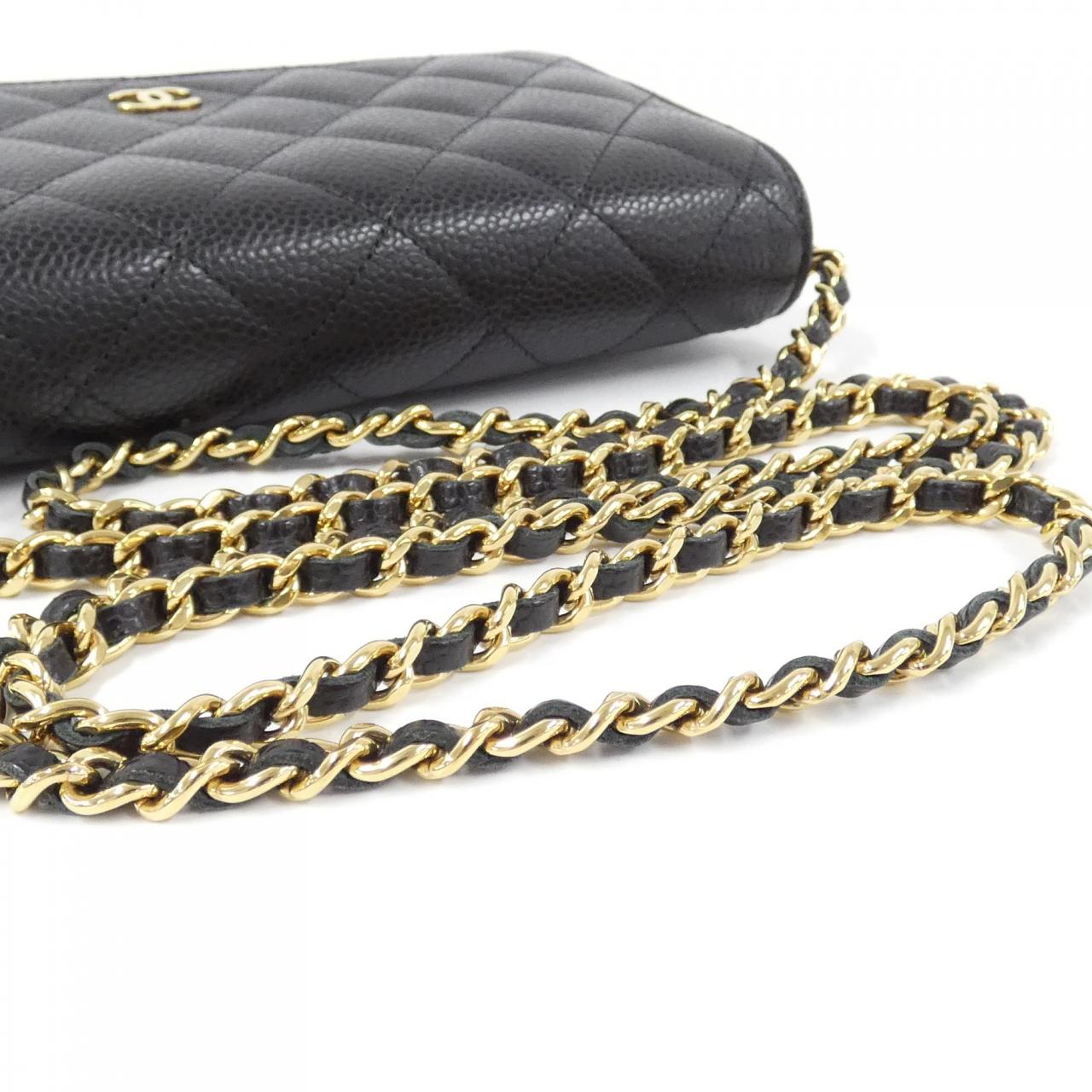 Chanel Timeless Classic Line Caviar Wallet on Chain