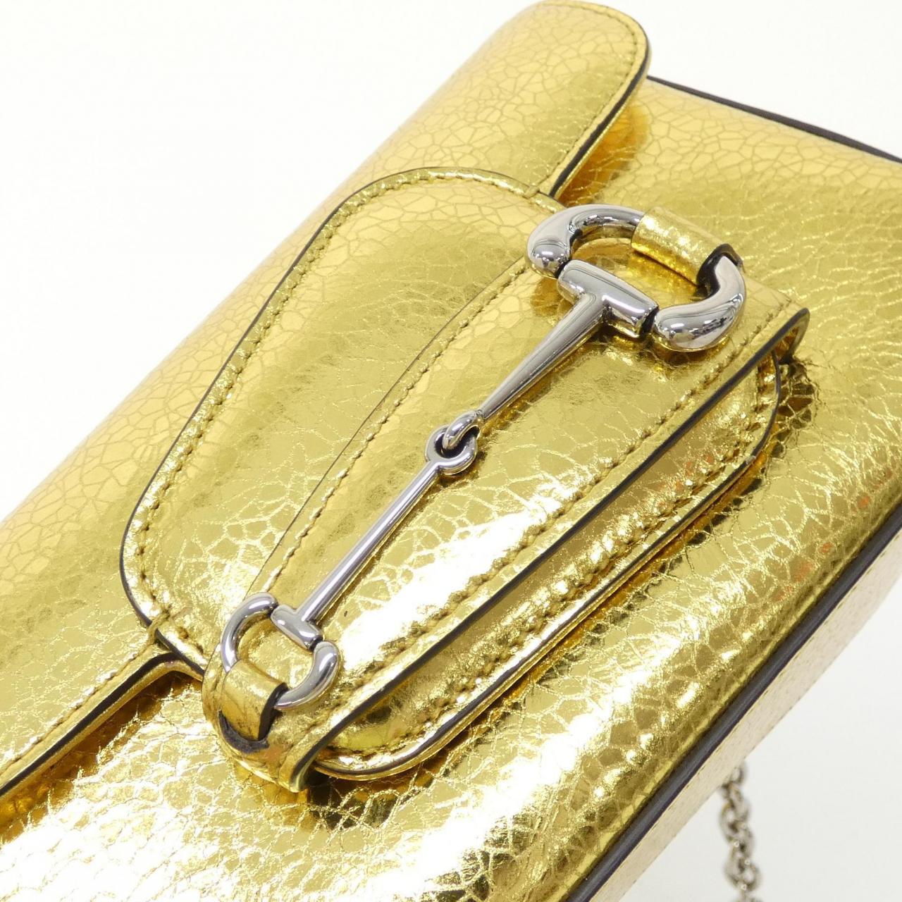 Gucci Cracked Shoulder Bag Leather