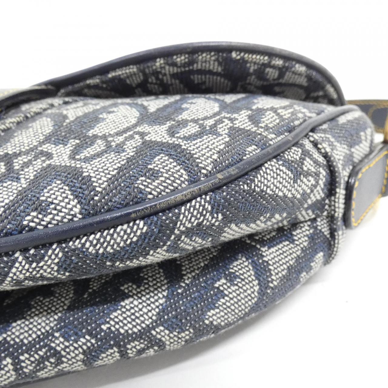 Dior Christian Saddle Shoulder Bag Canvas