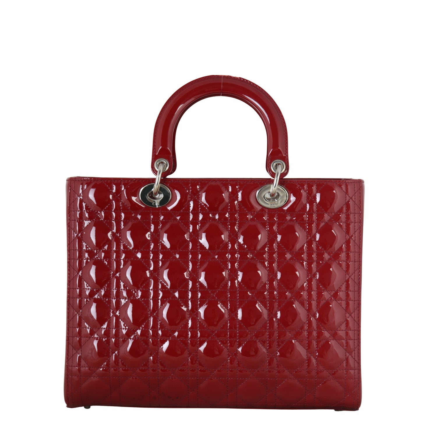 Dior Lady Patent Handbag Large Travel Bag