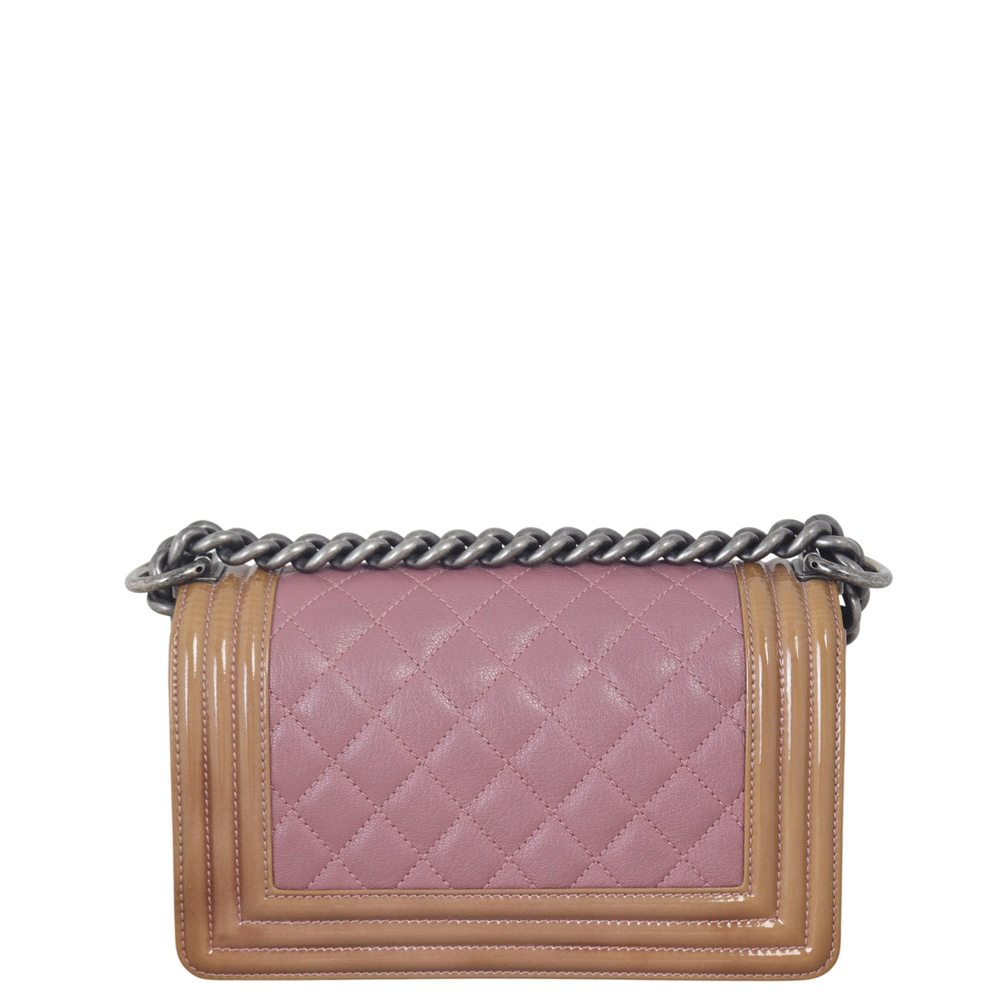 Chanel Boy Small Handbag Quilted Pink Crossbody Bag