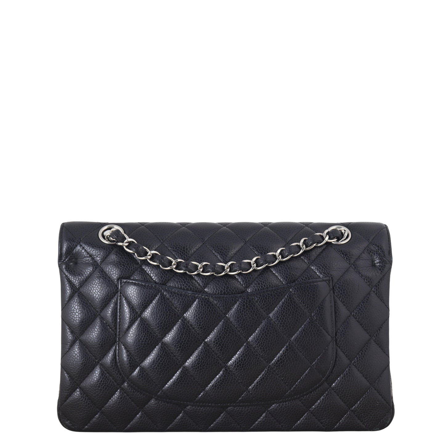 Chanel Classic Double Flap Caviar Handbag Quilted Black Crossbody Bag Medium 09012026