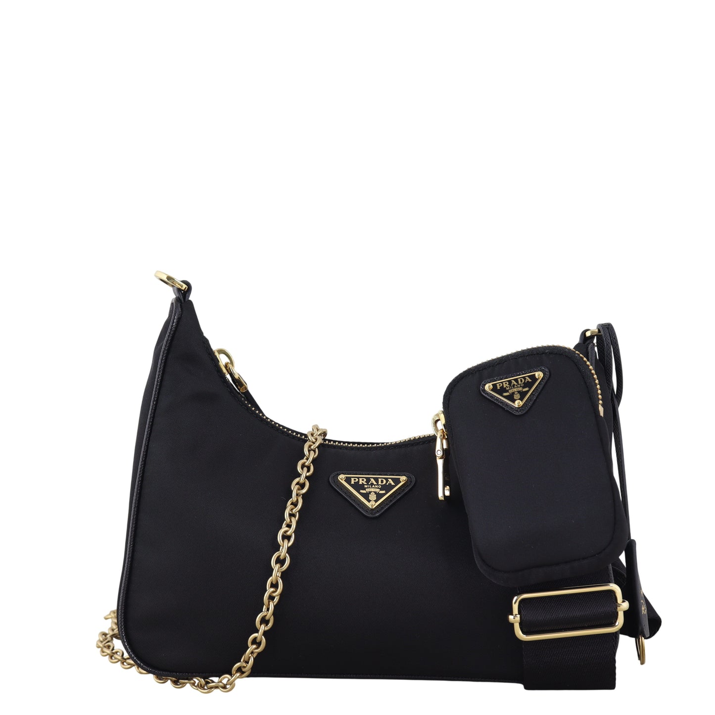 Prada Shoulder Bag Re-Edition Tessuto 4 Nylon Black