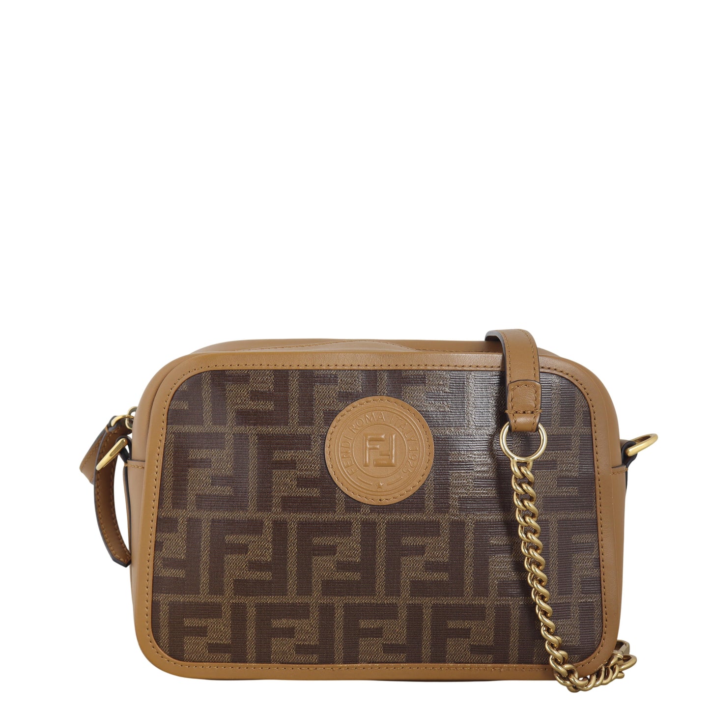 Fendi Crossbody Bag FF Camera Bag 3 Brown Shoulder Bag
