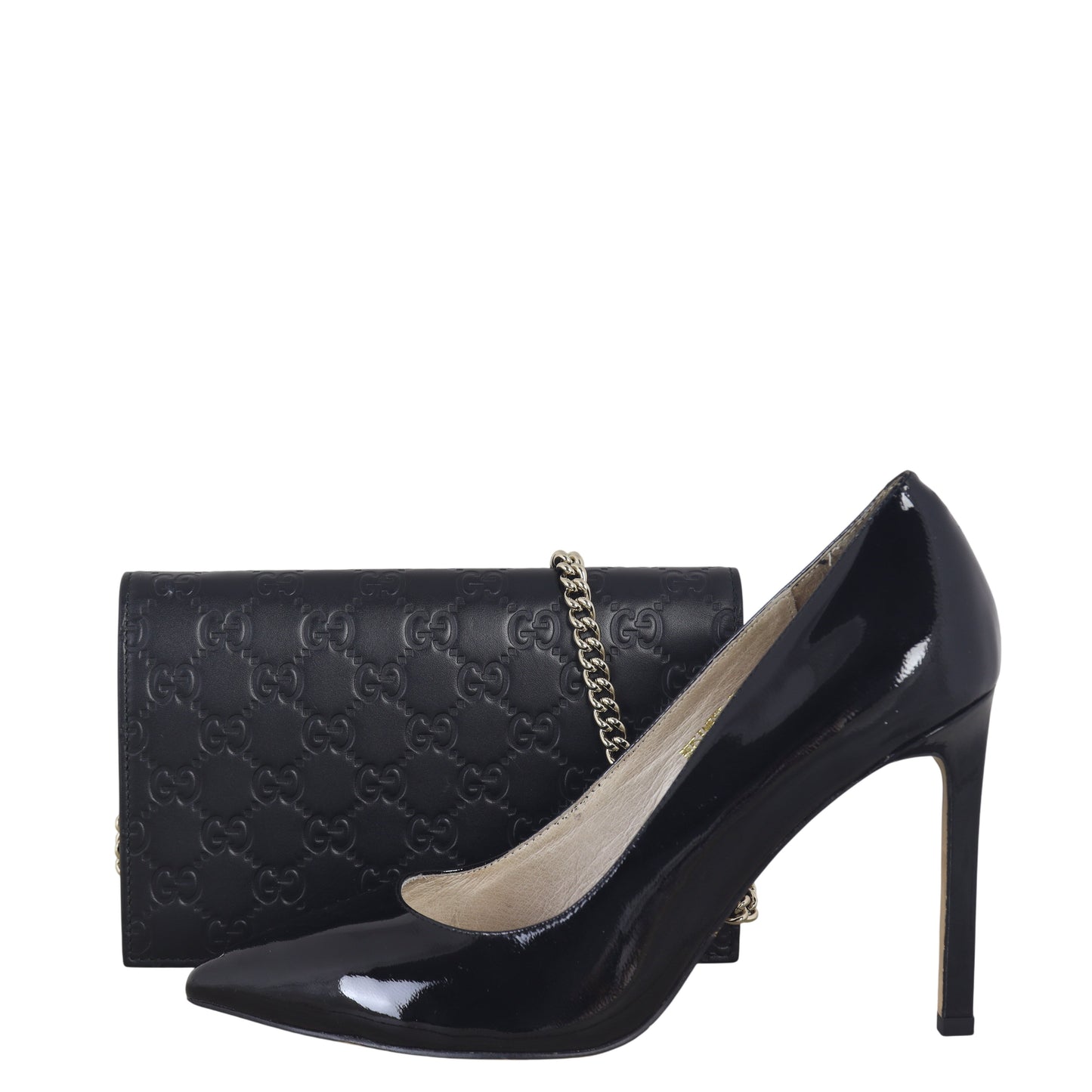 Gucci Guccissima Bow Wallet on Chain