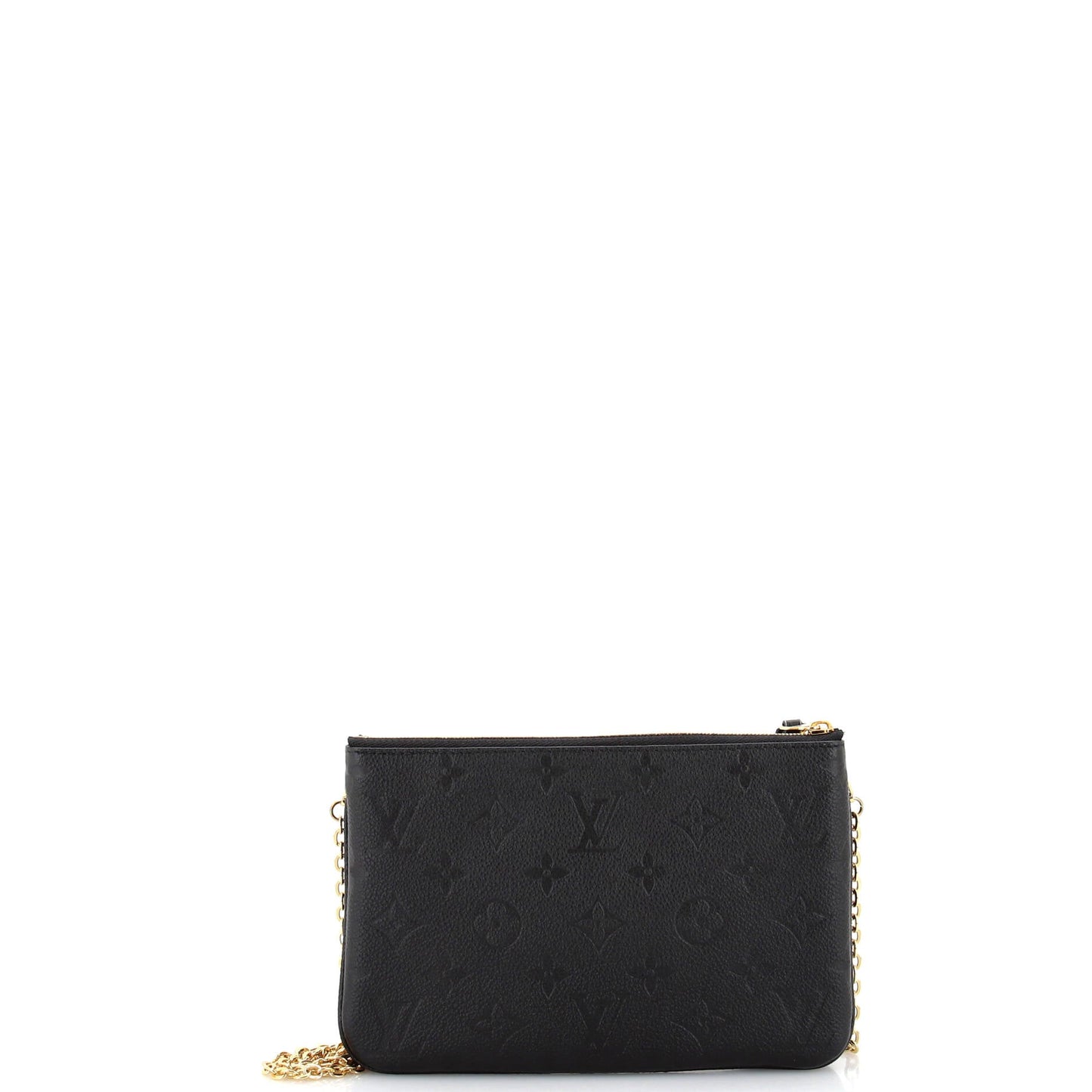 Louis Vuitton Double Zip Pochette Empreinte Clutch Bag Leather Monogram