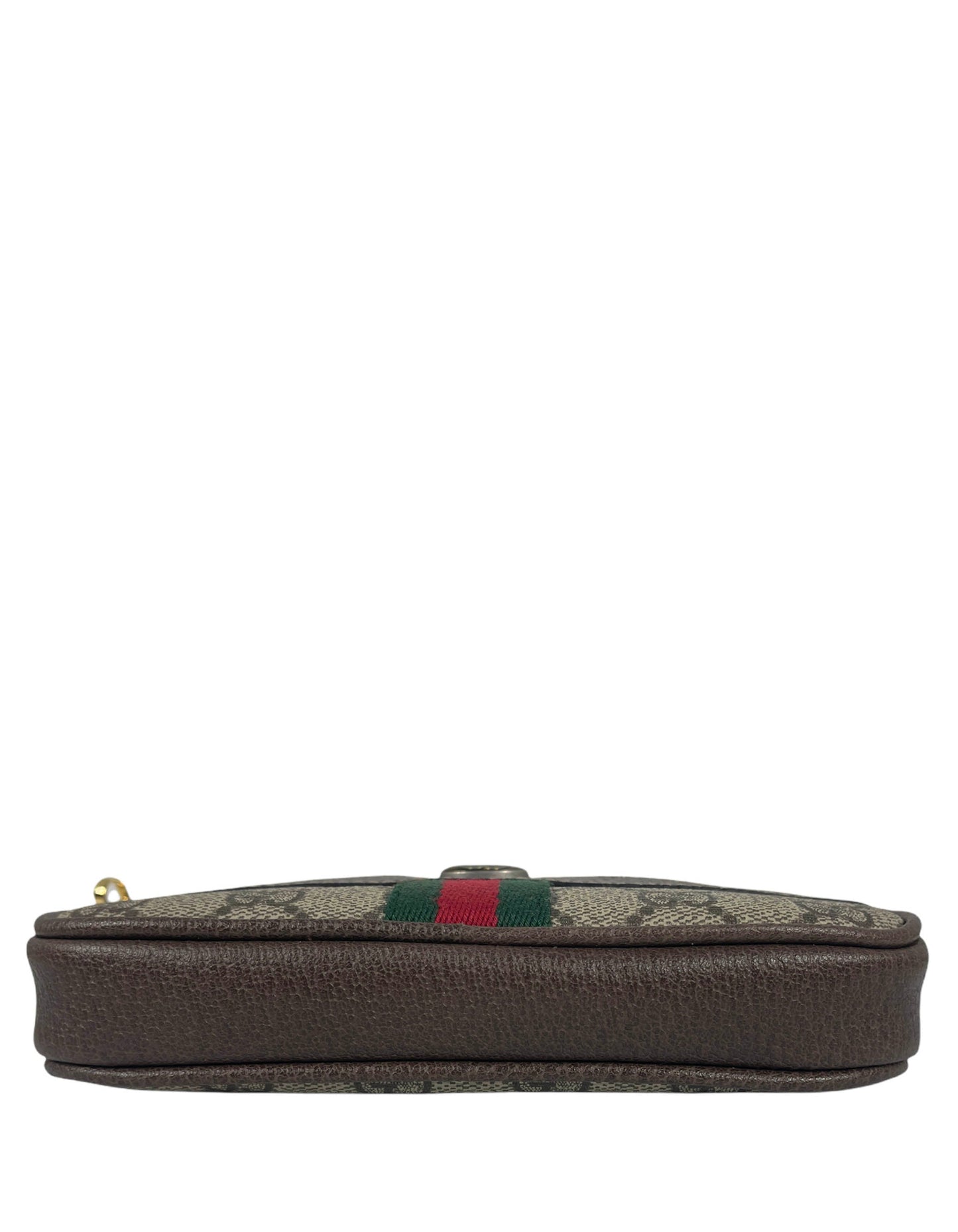 Gucci Brown GG Supreme Monogram Ophidia Phone Case Wristlet