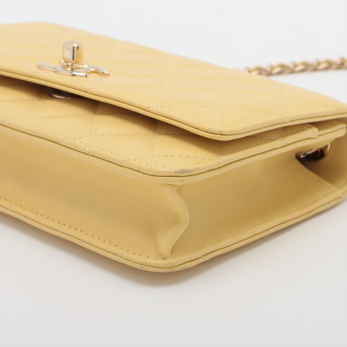 Chanel Matrasse Chain Wallet Yellow G