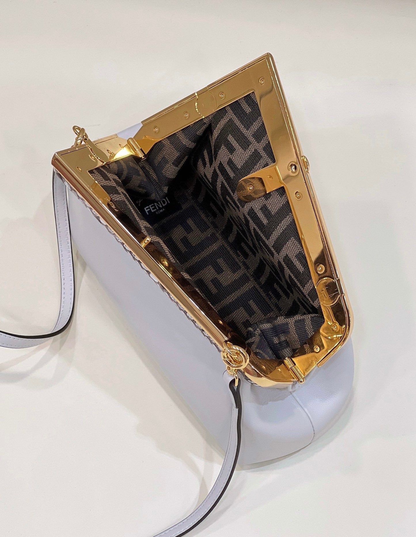 Fendi Ff White Small Crossbody Bag