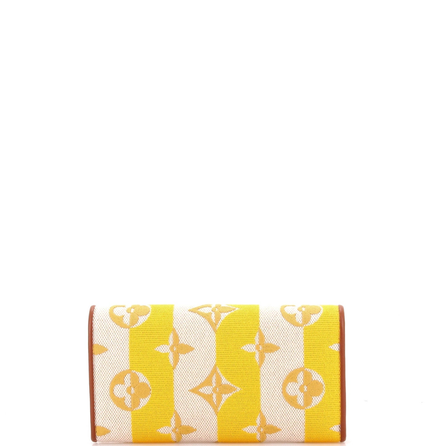 Louis Vuitton Capucines Wallet Striped Embroidered Handbag Canvas Travel Bag