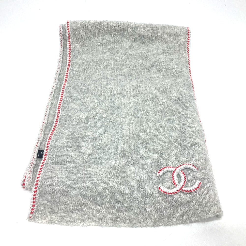 Chanel Scarf cashmere model COCO Mark Gray